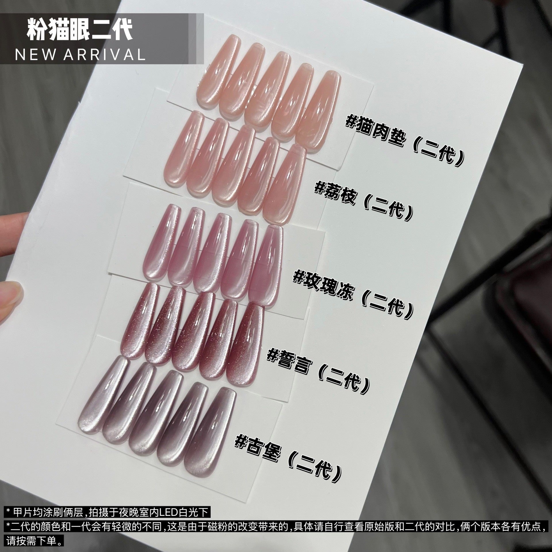 【Yanling / 受注販売(8月中旬前後納期)】"Cat Paw Pad" Cat Eye, Lychee Cat Eye Nail Gel, Ice-Clear Crystal Stone Cat Eye, Lychee Smoothie Cat Eye Nail Art / Cinnamon Cat Eye-05
