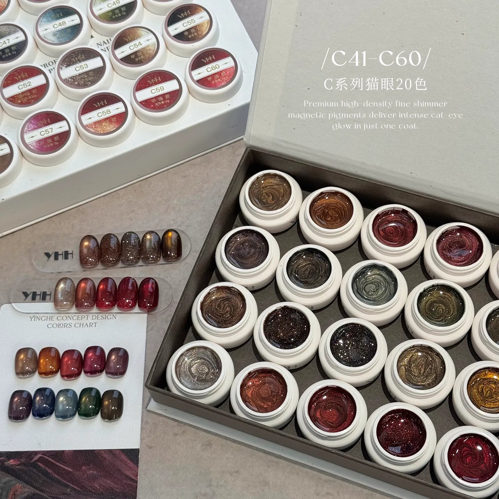 【YHH NAIL / 受注販売(5月末前後納期)】Sakura Four Seasons Cat's Eye 5g C41-C60 Single Item