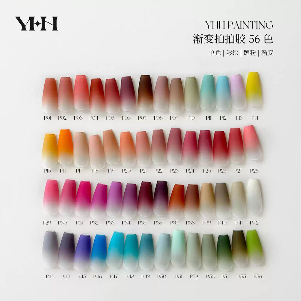 【YHH NAIL / 受注販売(8月中旬前後納期)】Cherry Blossom Nail Art Gel 56 Colors Gradient Nail Art Gel, No Wipe, High Saturation, Thick 5g